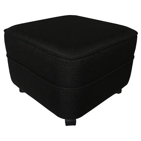 Square Ottoman on Wheels